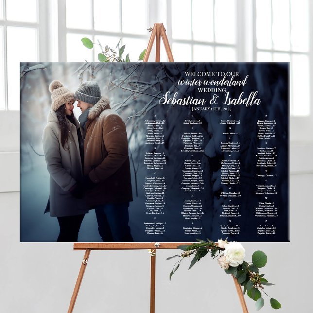 Hochzeitskarte mit Foto Winterwunderland Poster (Von Creator hochgeladen)