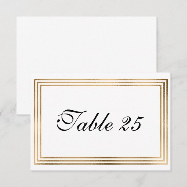 Hochzeitskarte mit Goldfolie Einladung (Vorne/Hinten)
