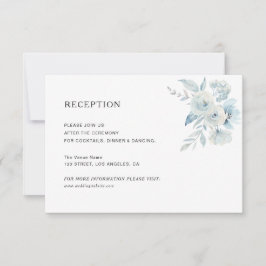 Hochzeitskarte mit rosa Blumen RSVP Karte