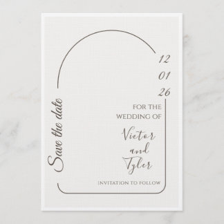 Hochzeitskarte – Modernes Minimal Save The Date Ar Einladung
