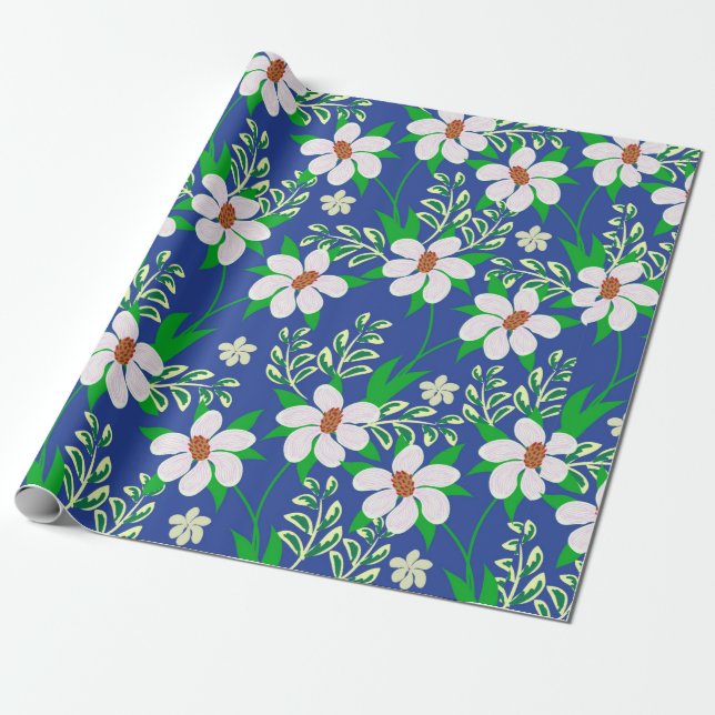 Hochzeitskarte oder Einladung mit abstrakter Blume Geschenkpapier (Ungerollt)