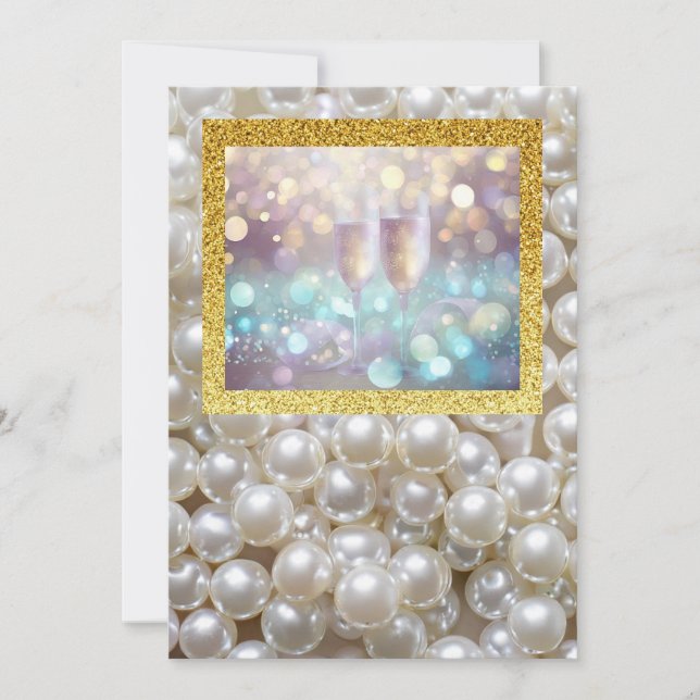 Hochzeitskarte oder Verlobung, flache Größe: 5" x  Einladung (Vorderseite)