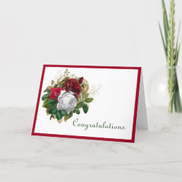 Hochzeitskarte Rote Rosen Glückwunsch Karte