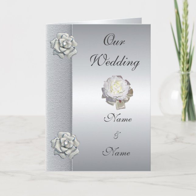 Hochzeitskarte Save the Date Silbergrau Einladung (Vorderseite)