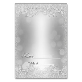 Hochzeitskarte Silver füllen Sie später aus Tischnummer