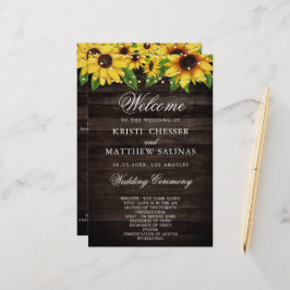 Hochzeitskarte Sonnenblumenzellenlampen