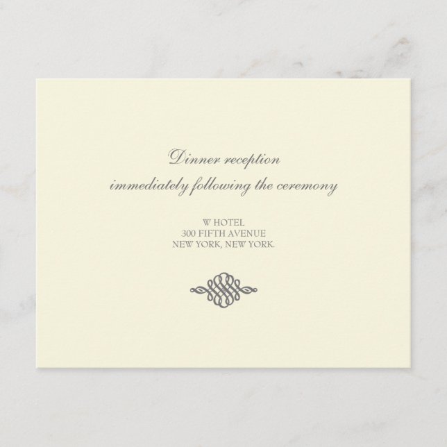 Hochzeitskarte // The Elegance Collection Begleitkarte (Vorderseite)