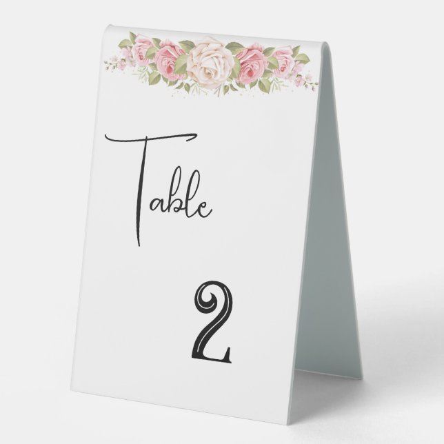 Hochzeitskarte Tischnummer Zelt Tischaufsteller (Vorderseite)