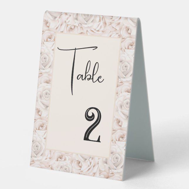 Hochzeitskarte Tischnummer Zelt Tischaufsteller (Vorderseite)