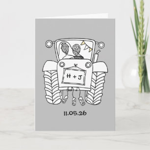 Hochzeitskarte Tractor Country Karte