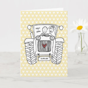 Hochzeitskarte Tractor Country Karte