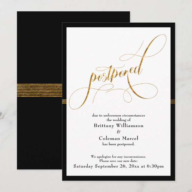 Hochzeitskarte (verzögert) einladung (Vorne/Hinten)