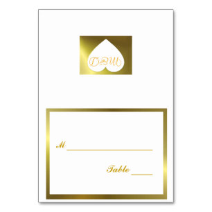 Hochzeitskarte Weißes Golden Collection Tischnumme Tischnummer