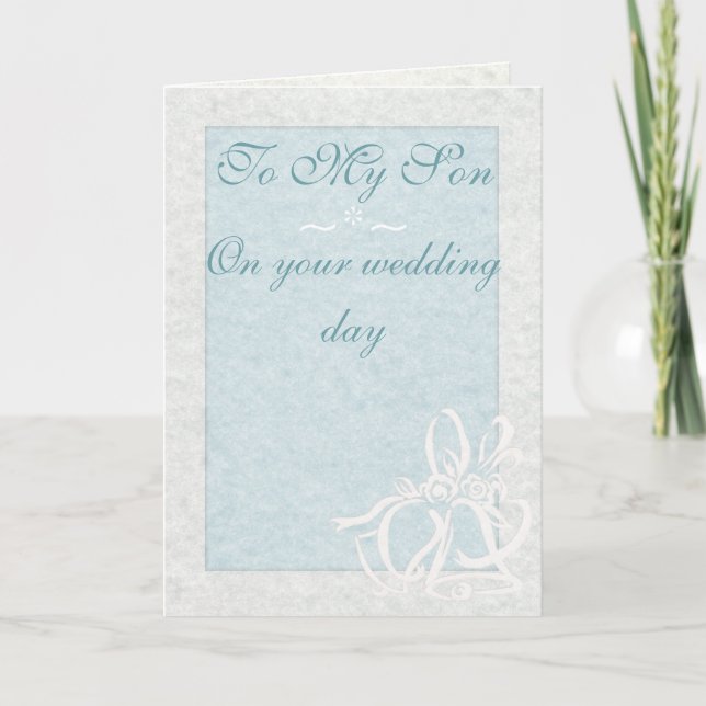Hochzeitskarte "zu meinem Sohn" Karte (Vorderseite)