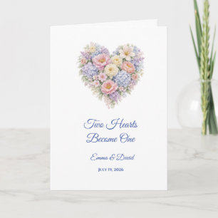 Hochzeitskarte Zwei Herzen Werden Eins Karte