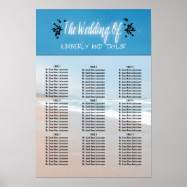 Hochzeitskarten am Strand Poster