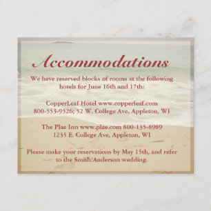 Hochzeitskarten am Strand - Rocky Beach Begleitkarte