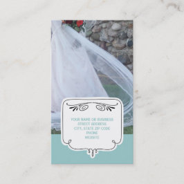 Hochzeitskarten {Aquamarin} Visitenkarte