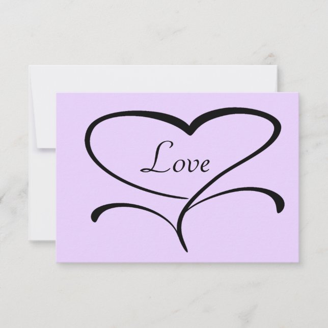 Hochzeitskarten der Liebe RSVP Karte (Vorderseite)