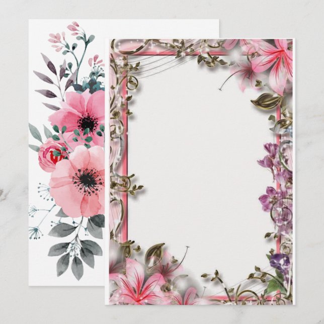 Hochzeitskarten Einladung (Vorne/Hinten)