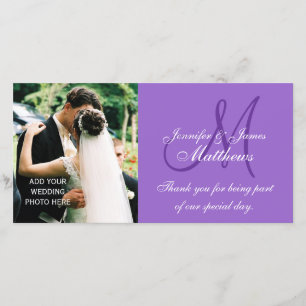 Hochzeitskarten Foto Dankeschön Karten mit Monogra