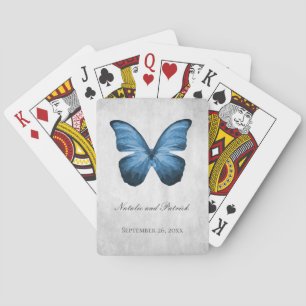 Hochzeitskarten für Blauschmetterlinge Spielkarten