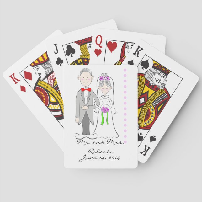 Hochzeitskarten für Braut und Groom Spielkarten (Rückseite)