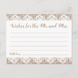 Hochzeitskarten für Burlap und Lace, rustikal Postkarte