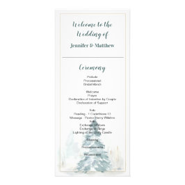Hochzeitskarten für das Winter Pine Romance Werbekarte