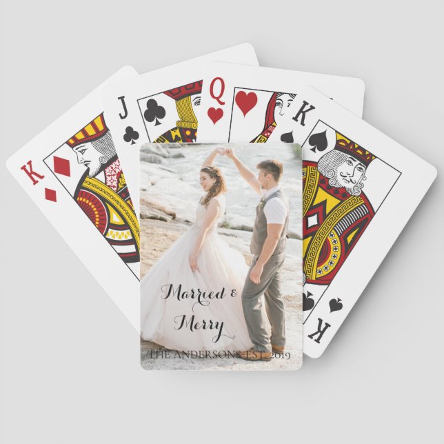 Hochzeitskarten für Foto Spielkarten (Rückseite)