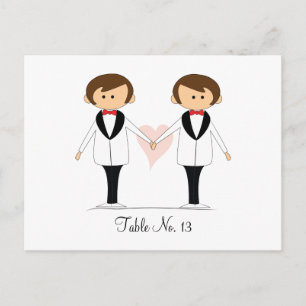 Hochzeitskarten für Groom und Groom Postkarte