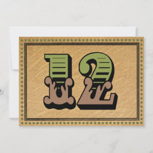 Hochzeitskarten für Grüne und Pflaume-Western mit Einladung