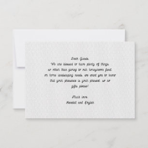 Hochzeitskarten für gute Nachrichten Mitteilungskarte