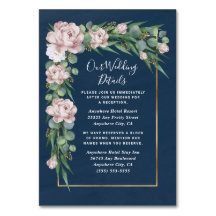 Hochzeitskarten für Hochzeitskartons in blaurosa R