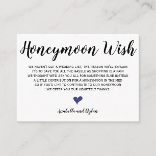 Hochzeitskarten für Hochzeitspaare Begleitkarte