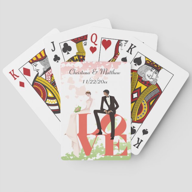 Hochzeitskarten für Lieben (M2) Spielkarten (Rückseite)