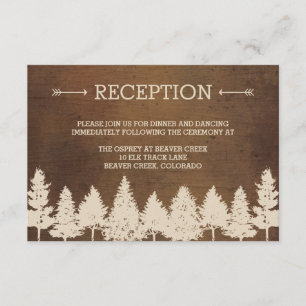 Hochzeitskarten für rustikales Holz Begleitkarte