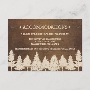Hochzeitskarten für rustikales Holz Begleitkarte