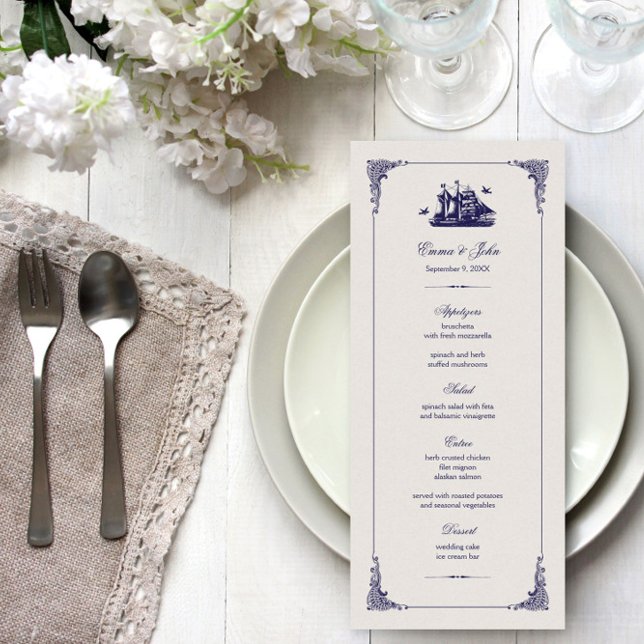 Hochzeitskarten für Schiffe der Marine und für Elf Menükarte (Von Creator hochgeladen)