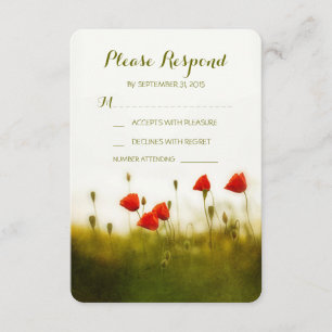 Hochzeitskarten für Sommerwiese RSVP Karte
