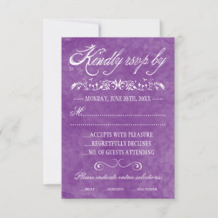 Hochzeitskarten für Wasserfarben RSVP Karte