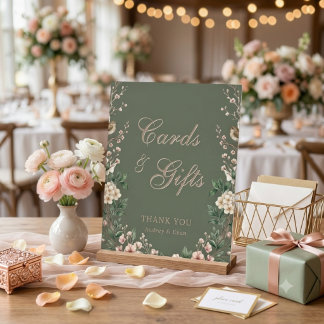 Hochzeitskarten & Geschenke Schild Botanischer Gar