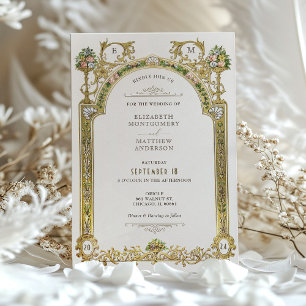 Hochzeitskarten im viktorianischen königlichen Sti Einladung