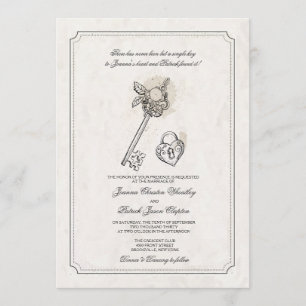 Hochzeitskarten Schlüssel Zu Meinem Herzen Einladung