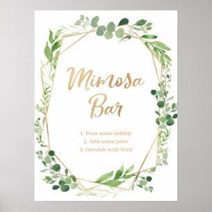 Hochzeitskarten und Geschenke aus Grünpflanzen Par Poster
