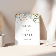 Hochzeitskarten und Geschenke für die Summer Wildb