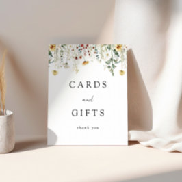 Hochzeitskarten und Geschenke für die Summer Wildb Sockelschild