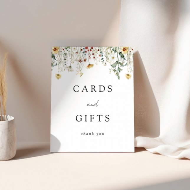 Hochzeitskarten und Geschenke für die Summer Wildb Sockelschild (Von Creator hochgeladen)