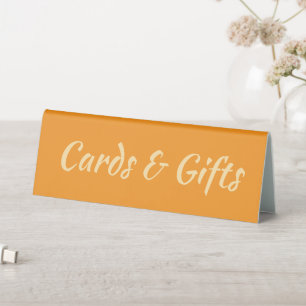 Hochzeitskarten und Geschenke im Orange Sunset-Sti Tischaufsteller