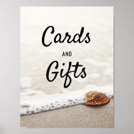 Hochzeitskarten und Geschenke-Zeichen für Beach Wa Poster
